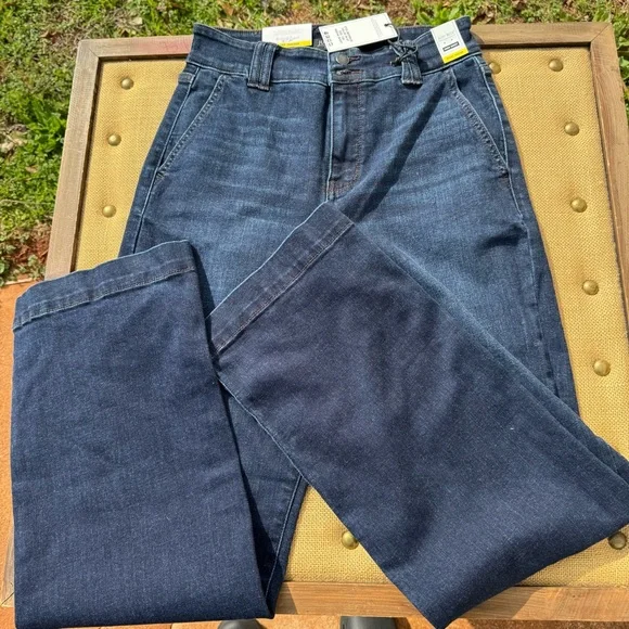 Judy Blue High Rise Wide-Leg Dark Blue Denim Jeans Size 7/28 - Picture 10 of 11